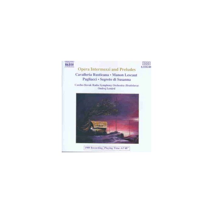 Opera Intermezzi And Preludes: Cavalleria Rusticana, Manon Lescaut, Pagliacci, Segreto di Susanna