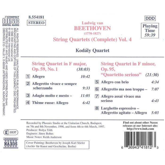 BEETHOVEN: String Quartets - slide-1