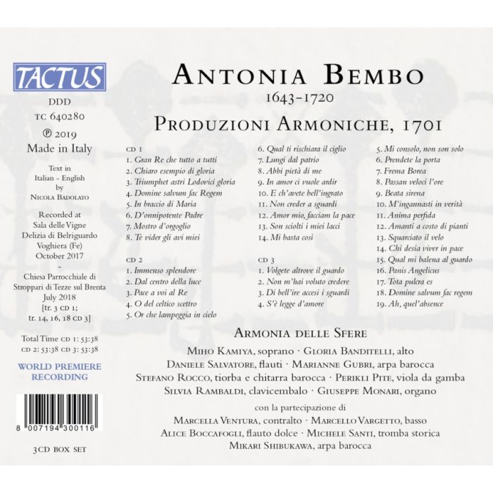 Bembo: Produzioni Armoniche, 1701 - slide-1