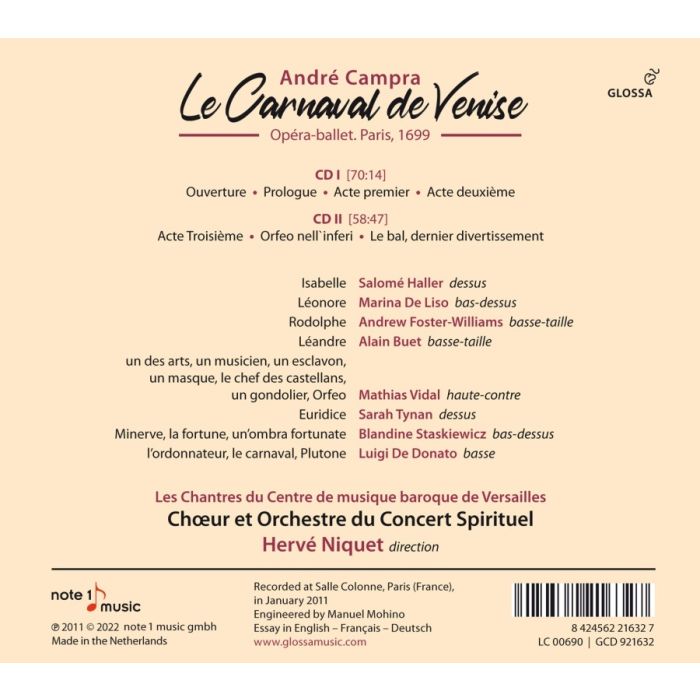 Campra: Le Carnaval de Venise - slide-1