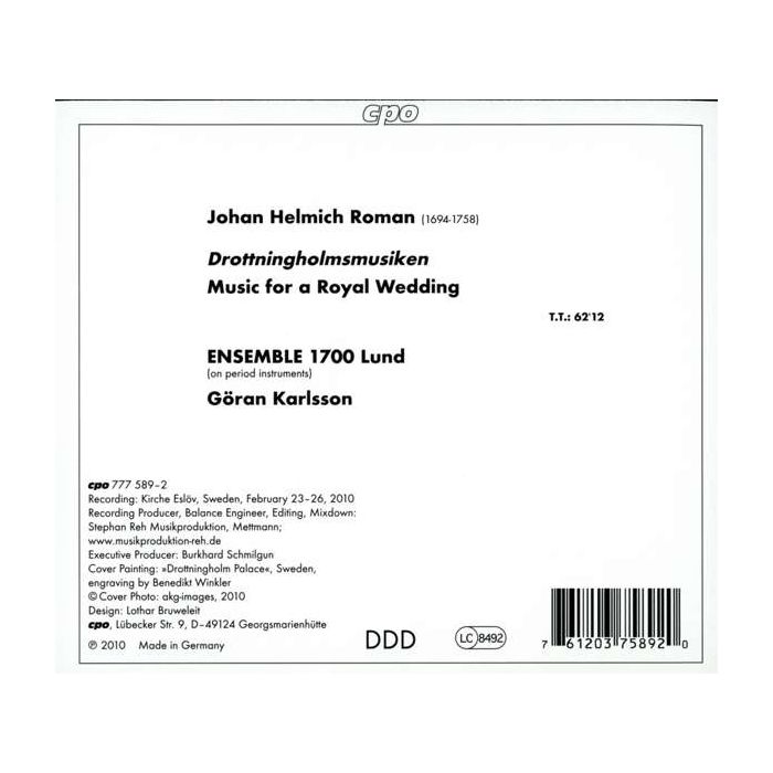 Roman: Drottningholmsmusiken - Music for a Royal Wedding - slide-1
