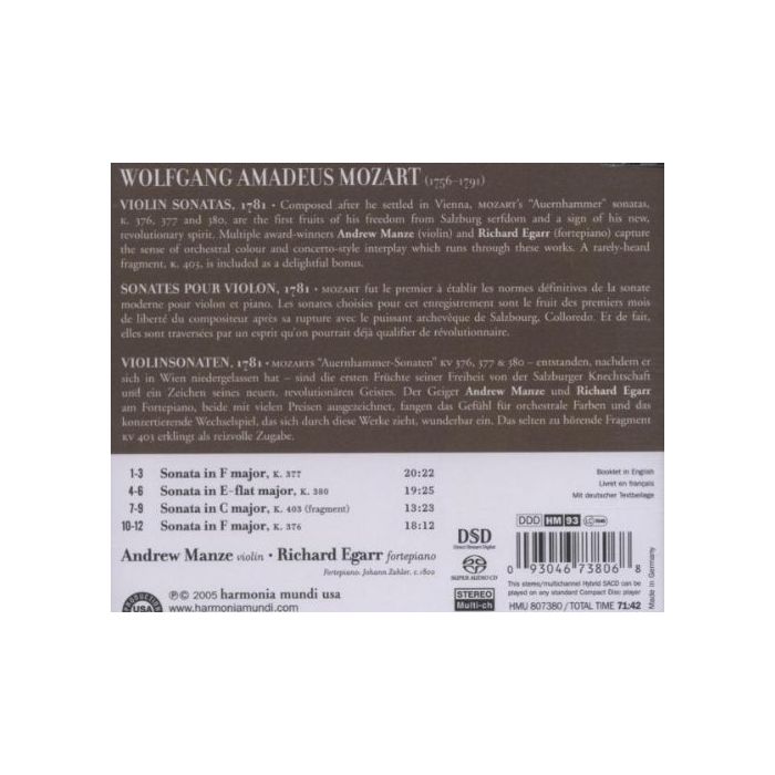 Mozart: Violin Sonatas, 1781 - slide-1