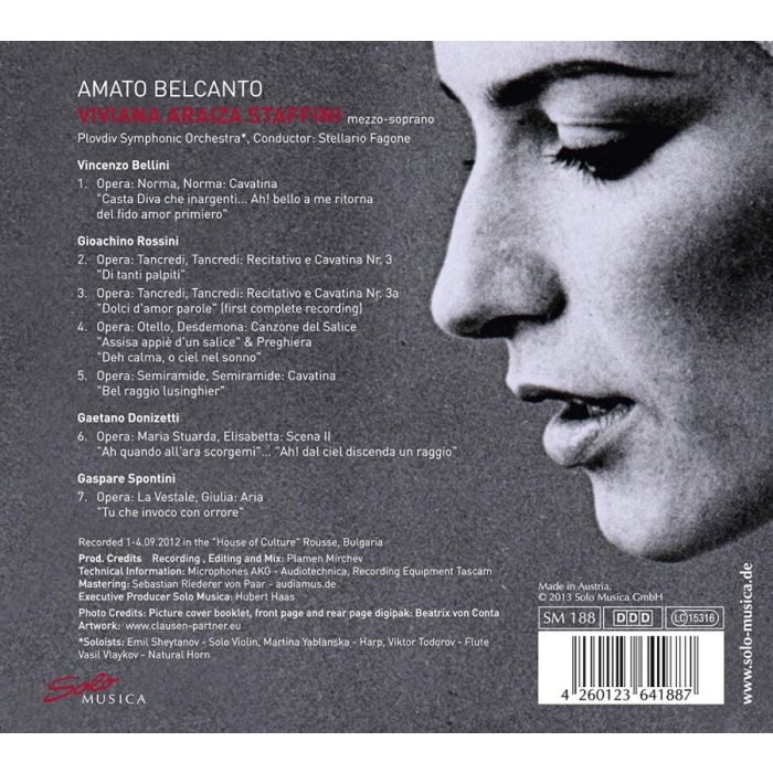 Amato Belcanto - Arias by Rossini, Donizetti, Spontini, Bellini - slide-1