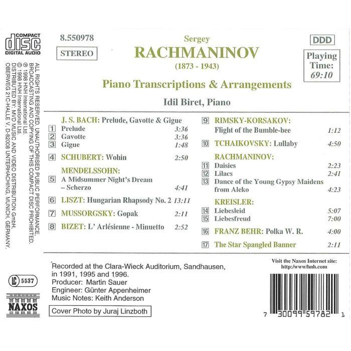 RACHMANINOV: Piano Transcriptions - slide-1