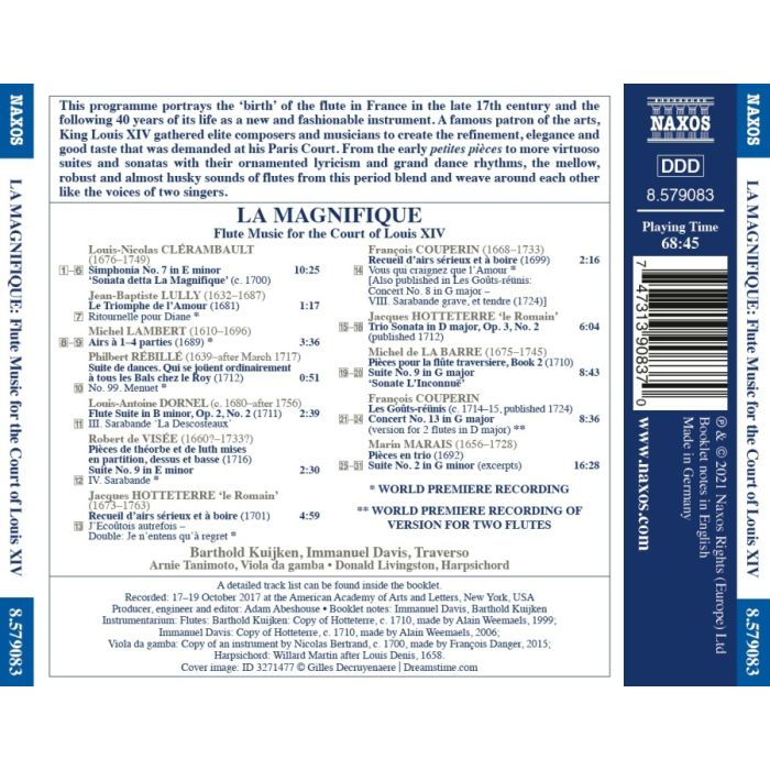 La Magnifique - Flute Music for the Court of Louis XIV - slide-1