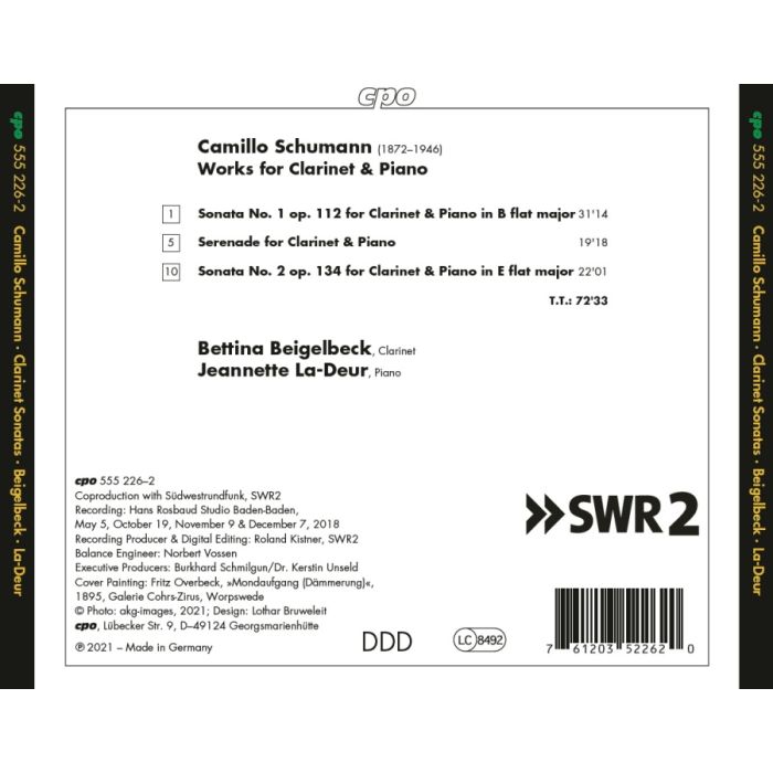Camillo Schumann: Works for Clarinet & Piano - slide-1