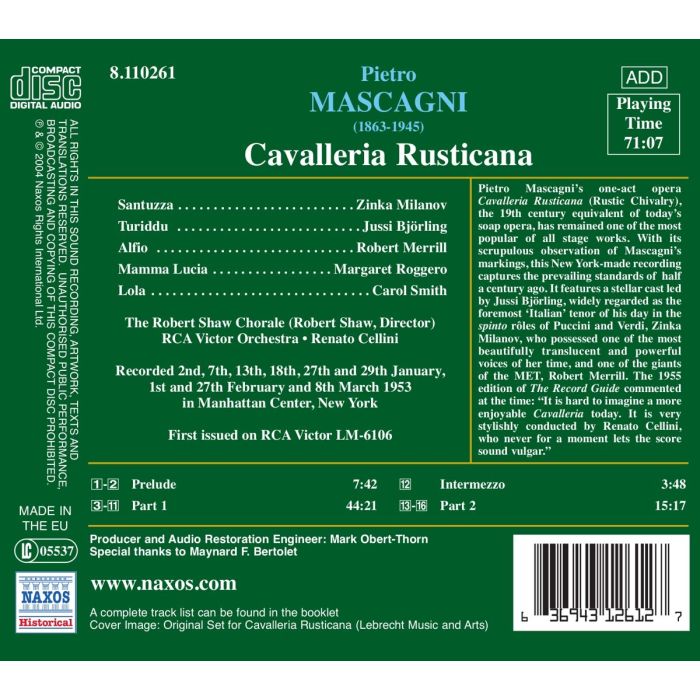 MASCAGNI: Cavalleria Rusticana - slide-1
