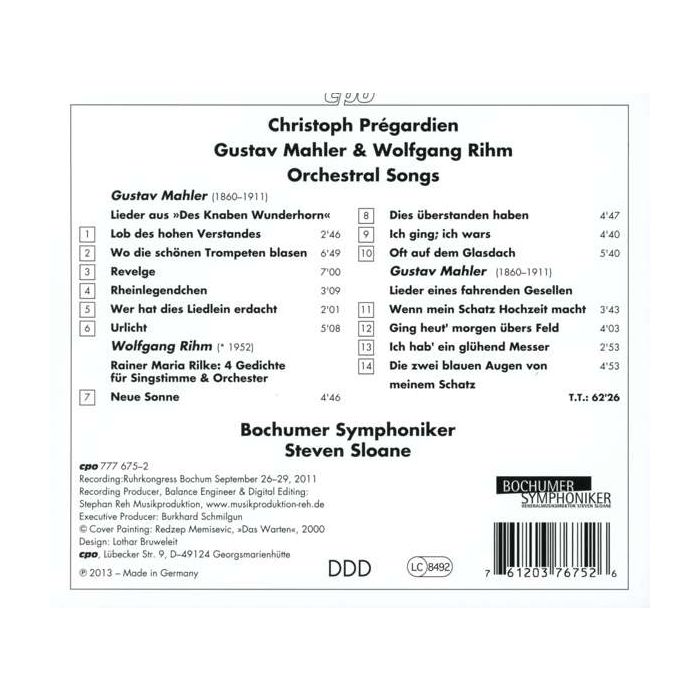Mahler & Rihm: Orchestral Songs - slide-1