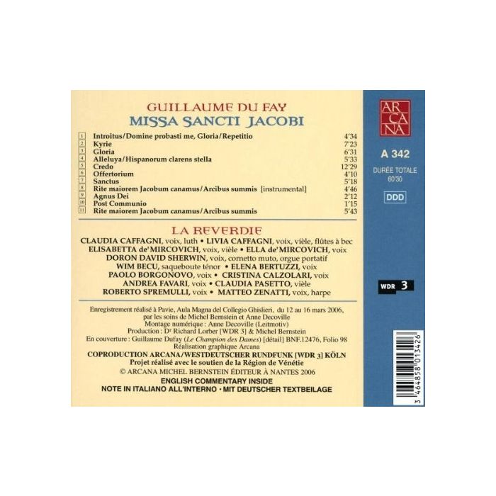 Dufay: Missa Sancti Jacobi / La Reverdie / A 342 - slide-1