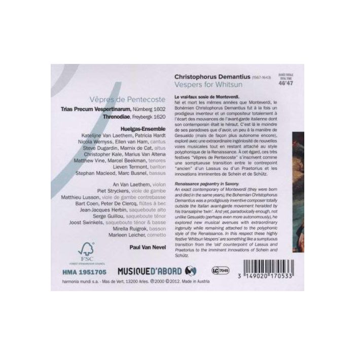 Demantius: Vespers for Whitsun - slide-1