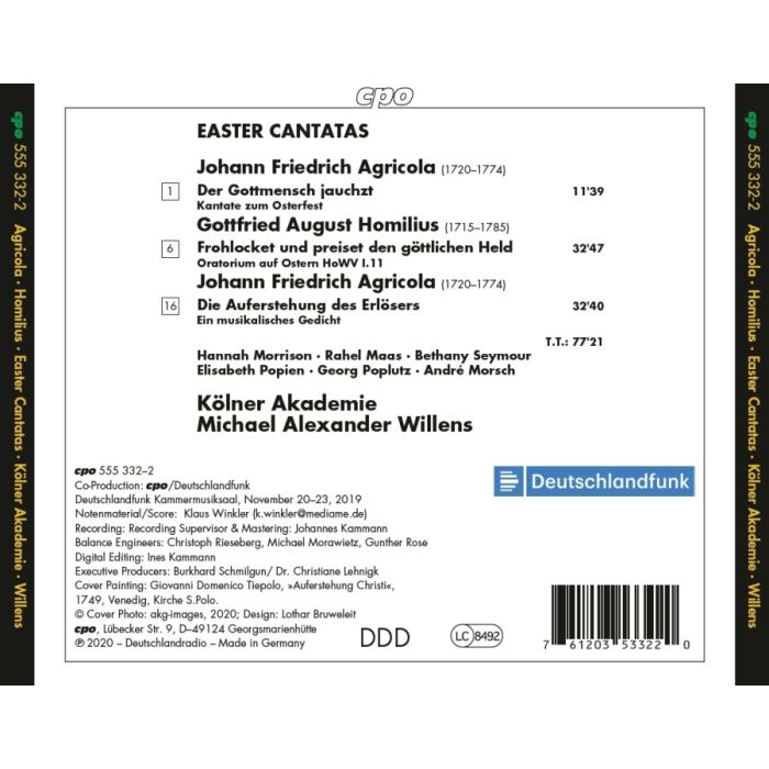 Agricola & Homilius: Die Auferstehung des Erlösers - Easter Cantatas - slide-1