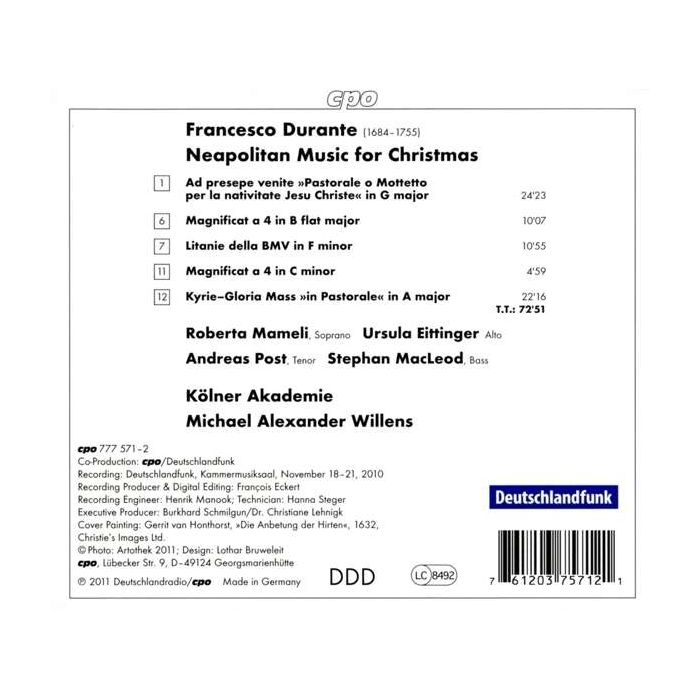 Durante: Neapolitan Music for Christmas Vol. 1 - slide-1