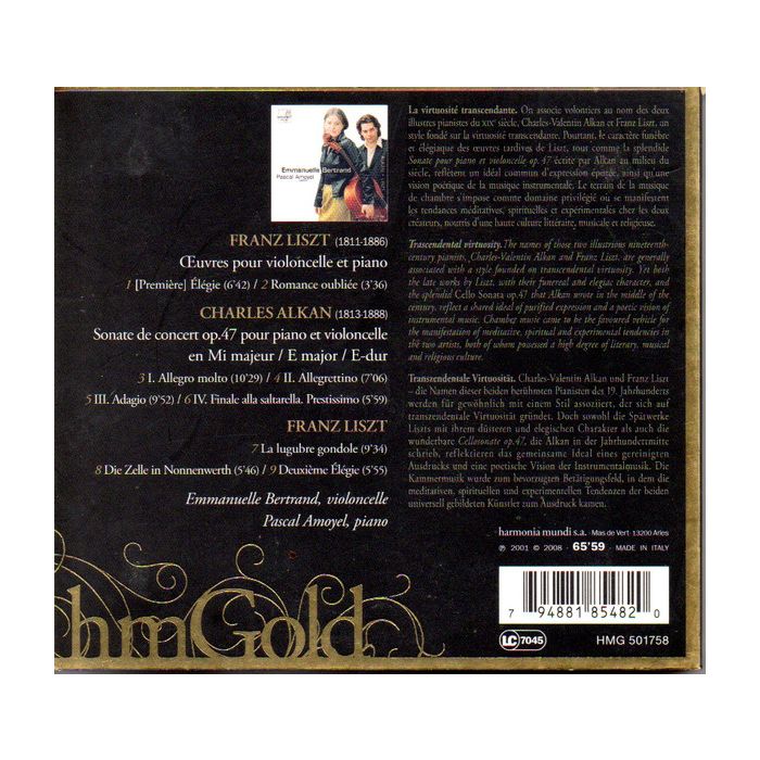 Alkan: Sonate de Concert op. 47/ Liszt:  Works for cello & piano - slide-1