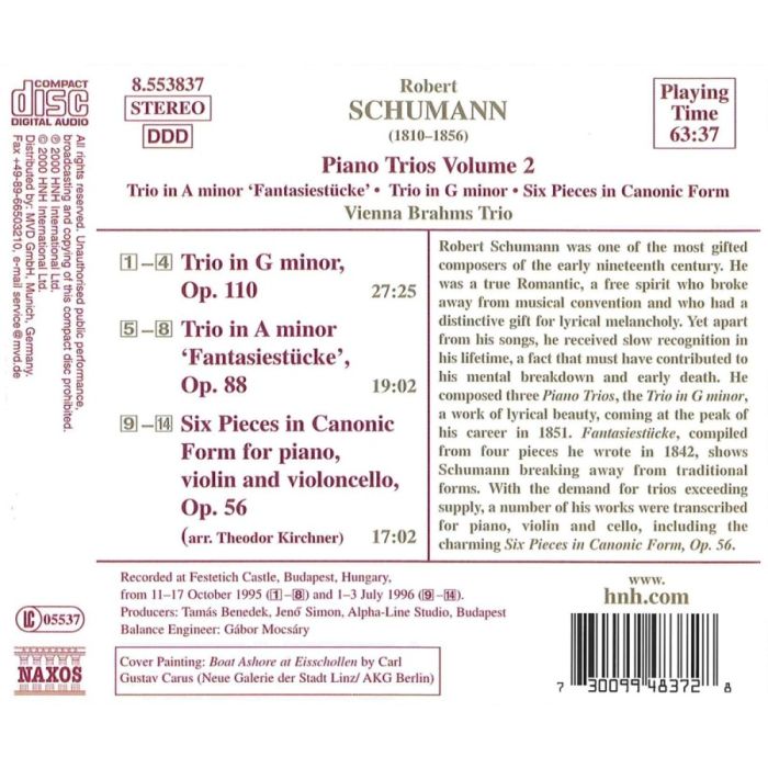 SCHUMANN: Piano Trios Vol. 2 - slide-1