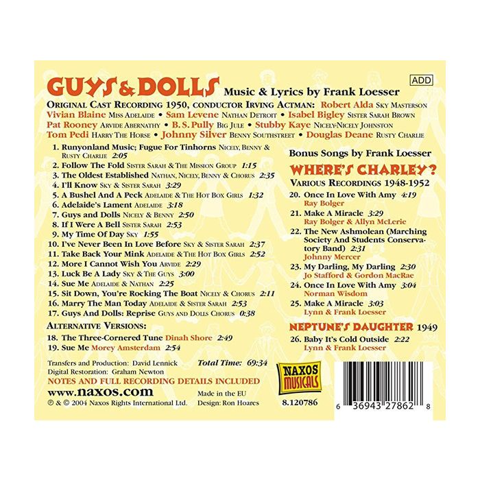 Frank Loesser ‎– Guys & Dolls - Original 1950 Broadway Cast / Where's Charley? - slide-1