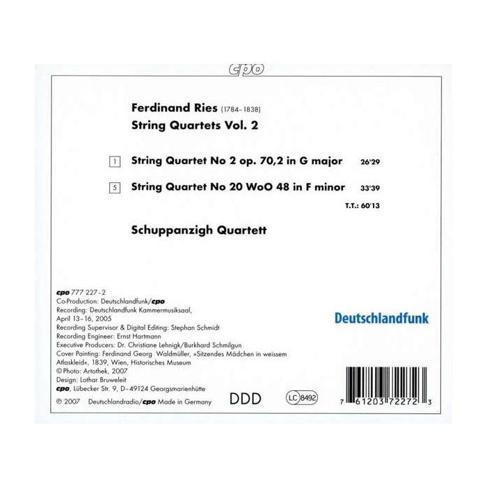 Ries: String Quartets Vol. 2 - Nos. 2 & 20 - slide-1