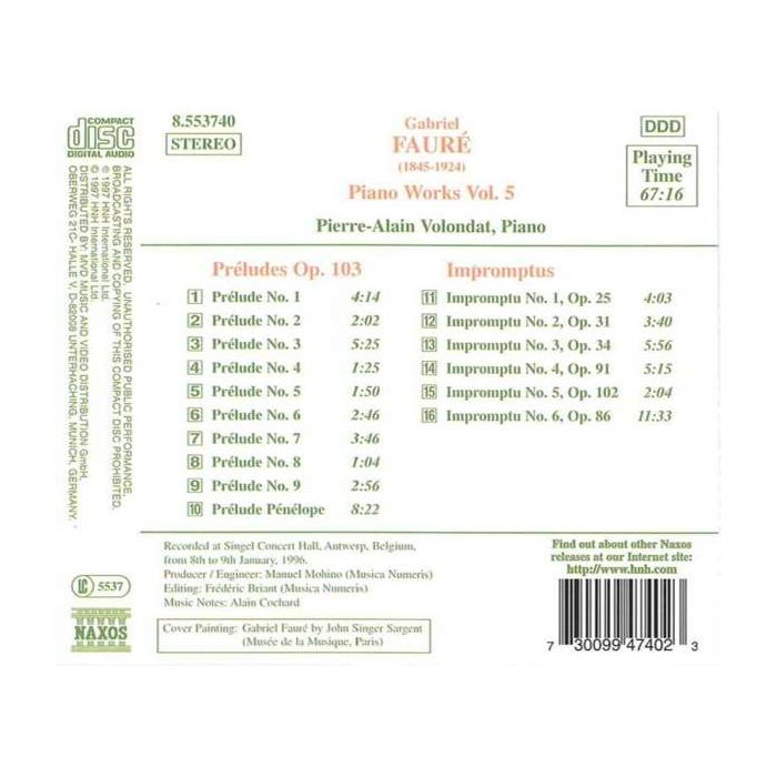 FAURÉ: Preludes, Op. 103, Impromptus - slide-1