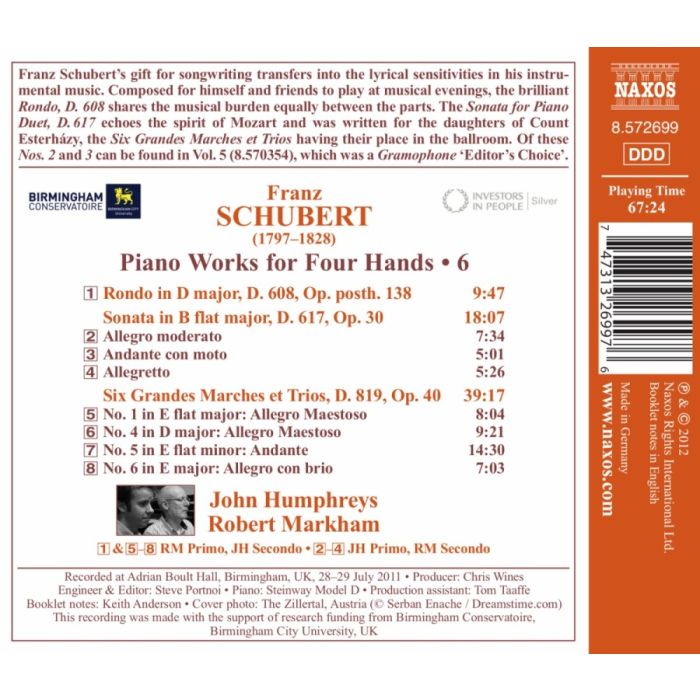 Schubert: Piano Works for Four Hands Vol. 6 - slide-1