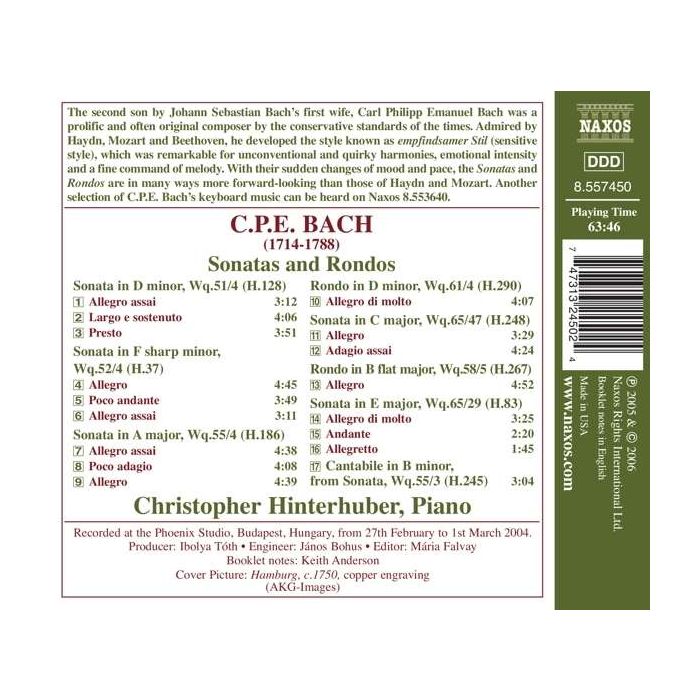 BACH, C.P.E: Sonatas and Rondos - slide-1
