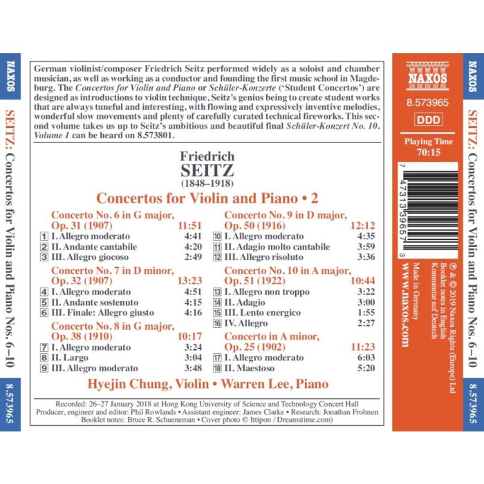 Seitz: Concertos for Violin & Piano Nos. 6 - 10 and Op. 25 - slide-1