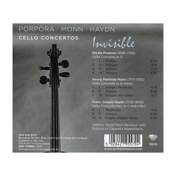 Porpora / Monn / Haydn: Cello Concertos - slide-1
