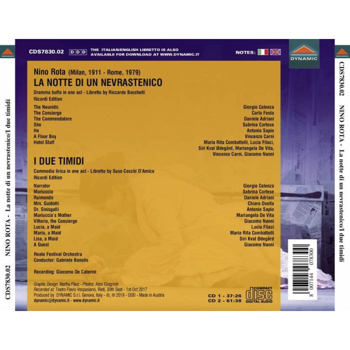 Rota: La Notte di un nevrastenico; I due timidi - slide-1