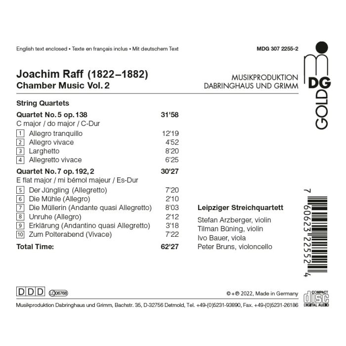 Raff: Chamber Music Vol. 2 - String Quartets Nos. 5 & 7 - slide-1