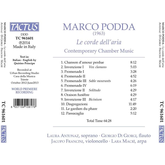 Podda: Le corde dell’aria - Contemporary Chamber Music - slide-1