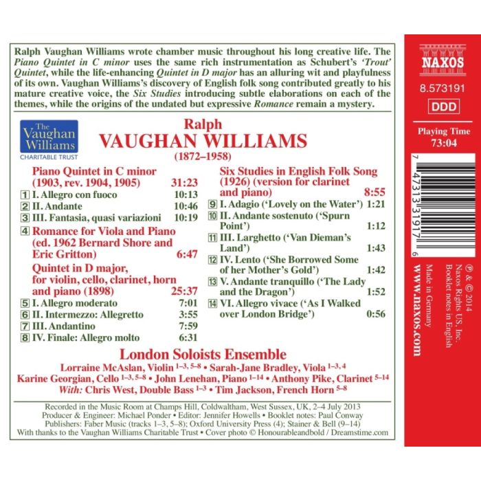 Vaughan Williams: Piano Quintet Quintet in D major … - slide-1