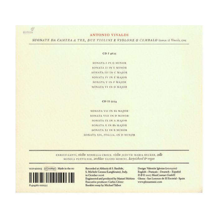 Suonate da camera op. 1 / Enrico Gatti - slide-1