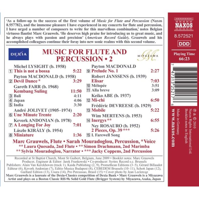 Music for Flute & Percussion Vol. 2 - kompozytorzy współcześni - slide-1