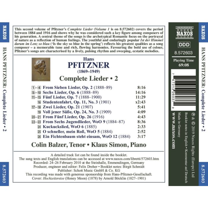 Pfitzner: Complete Lieder Vol. 2 - slide-1