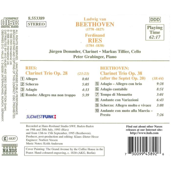 BEETHOVEN / RIES: Clarinet Trios - slide-1