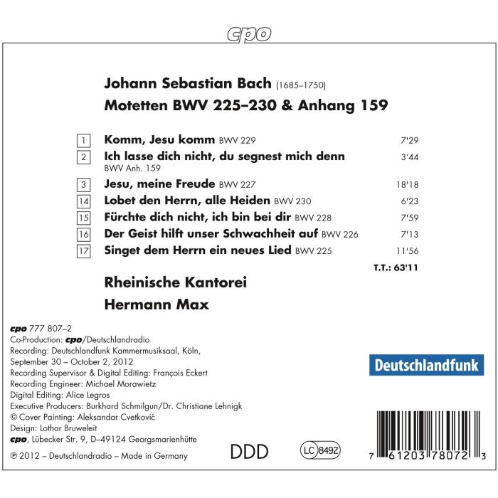 Bach: Motets BWV 225 - 230 & BWV Anh. 159 - slide-1