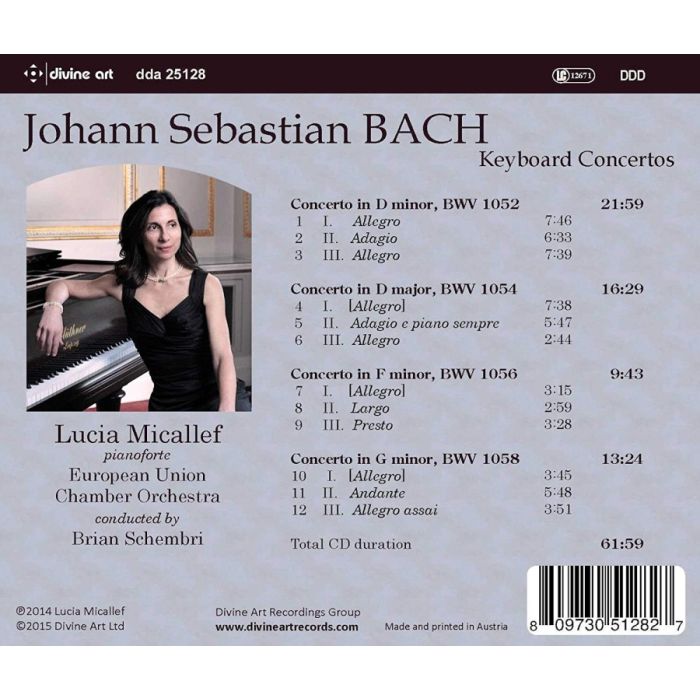 Bach: Keyboard Concertos BWV 1052, 1054, 1056, 1058 - slide-1