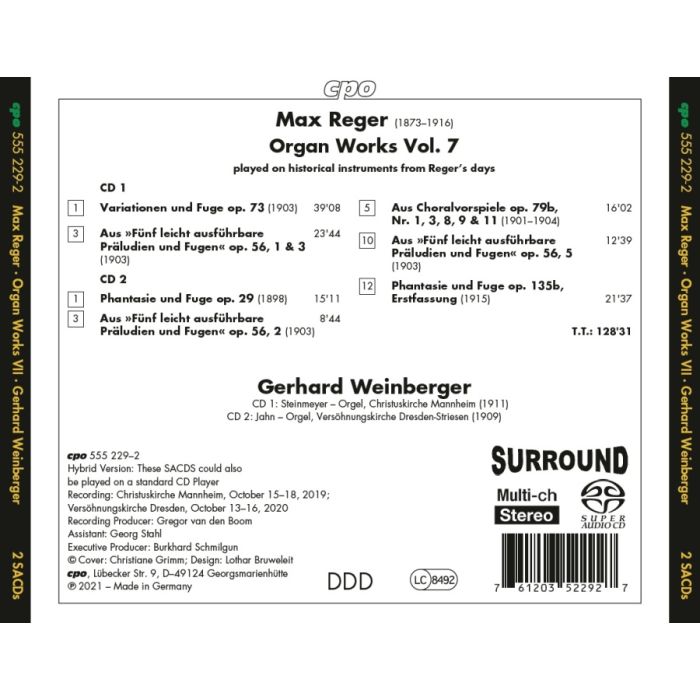 Reger: Organ Works Vol. 7 - slide-1