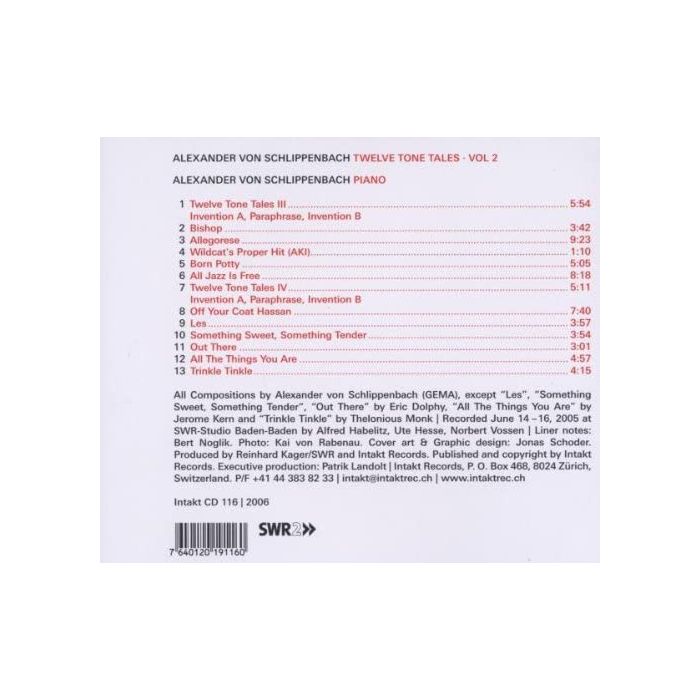 Alexander von Schlippenbach: Twelve Tone Tales, Vol. 2 - slide-1