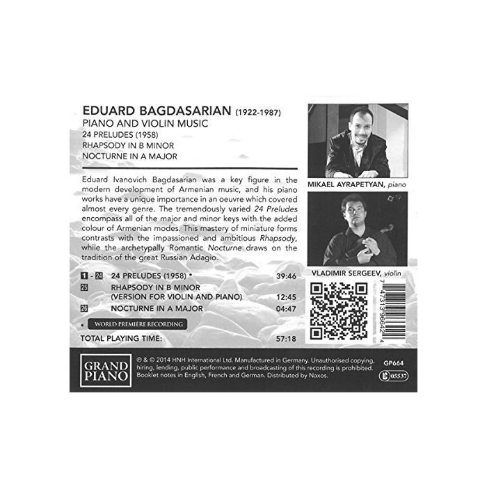 Bagdasarian: Piano & Violin Music - slide-1