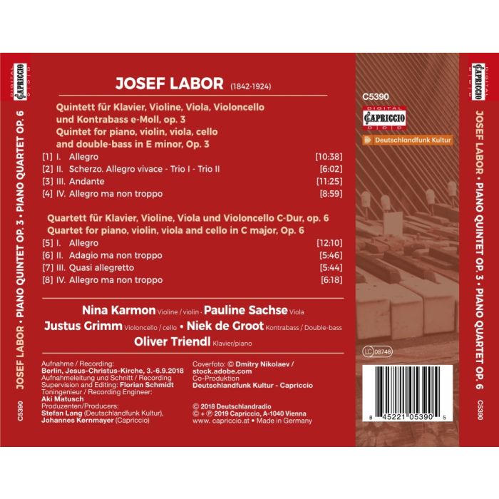 Labor: Piano Quintet; Piano Quartet - slide-1