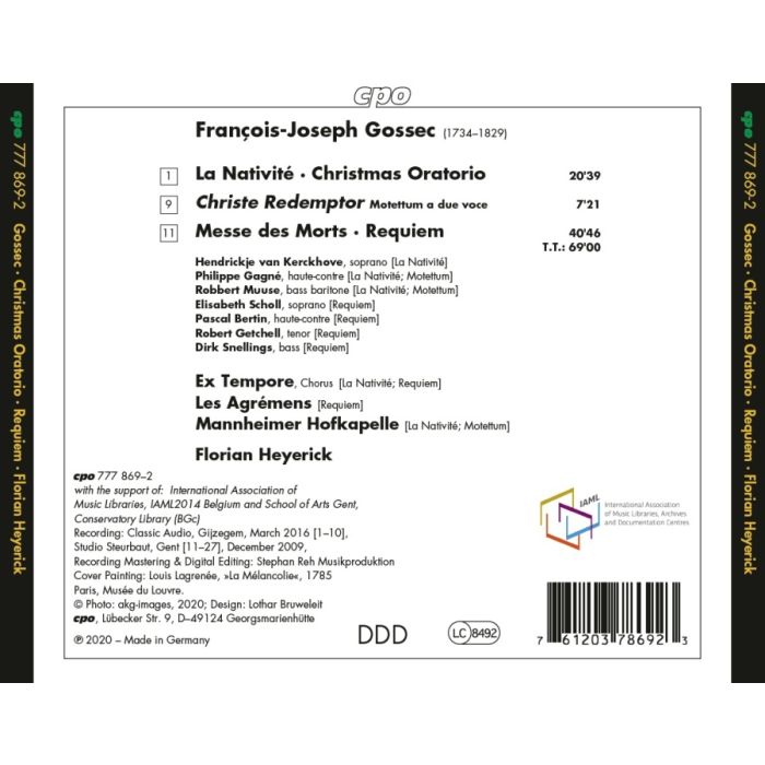Gossec: Requiem; La Nativité (Christmas Oratorio) - slide-1