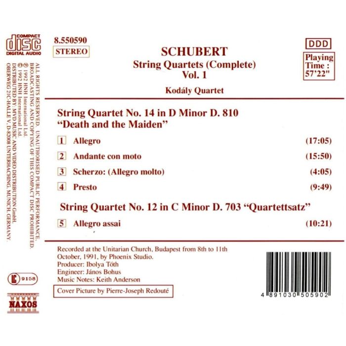 Schubert: String Quartets (Complete), Vol. 1 - slide-1