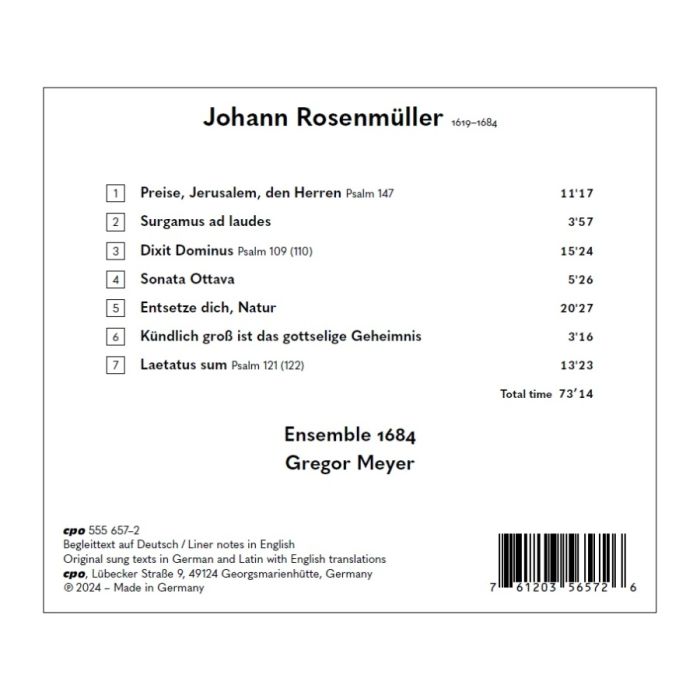 Rosenmüller: Dixit Dominus; Sacred Concertos - slide-1