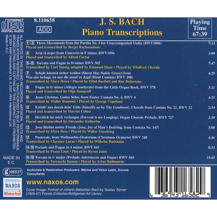 BACH: Piano Transcriptions - slide-1