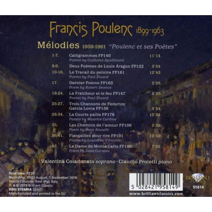 Poulenc: Mélodies 1939 - 1961 - slide-1
