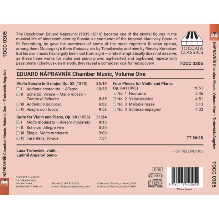 Napravnik: Chamber Music Vol. 1 - Music for Violin and Piano - slide-1