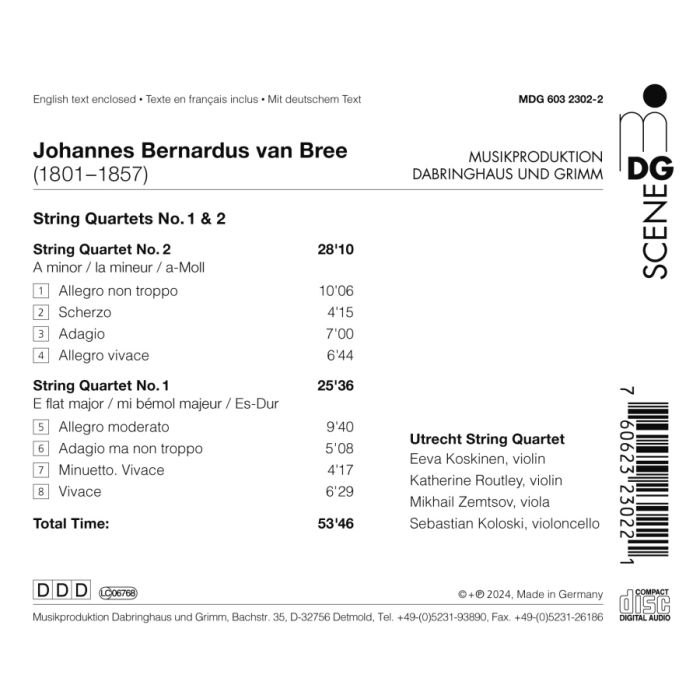 Van Bree: String Quartets Nos. 1 & 2 - slide-1