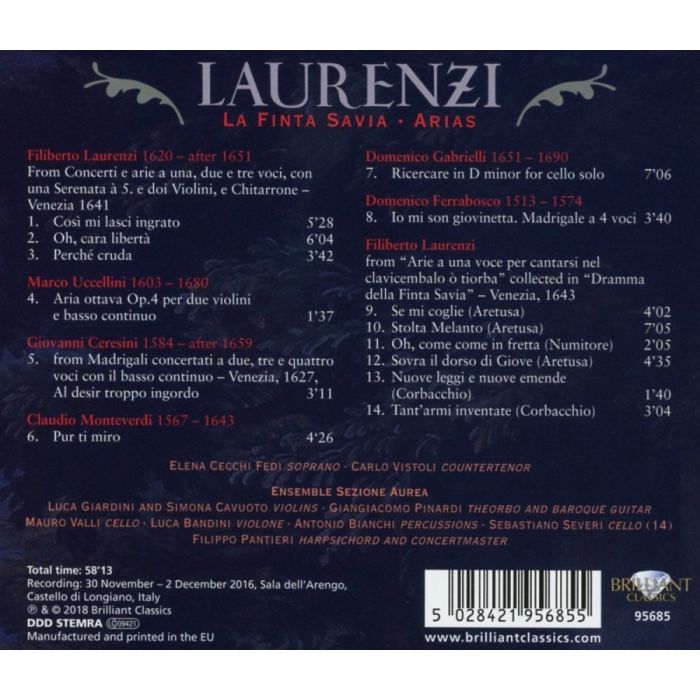 Laurenzi: La finta savia, Arias - slide-1