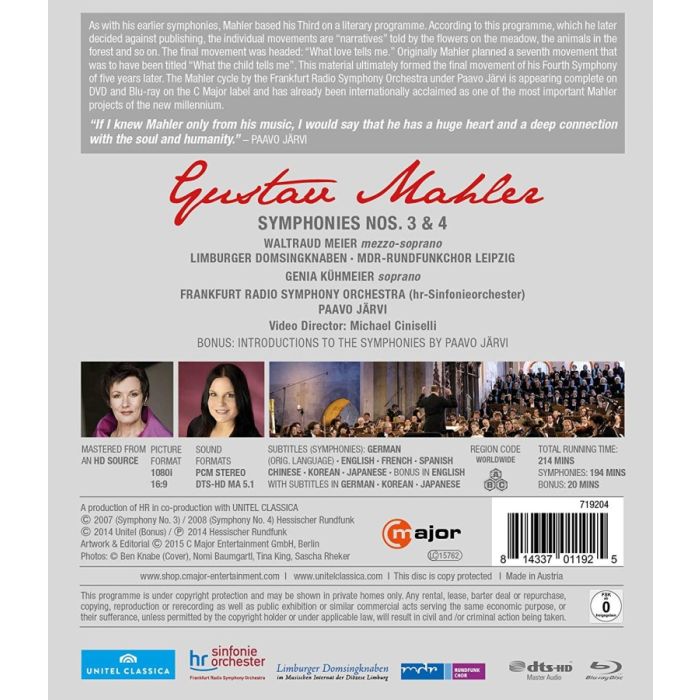 Mahler: Symphonies 3 & 4 ,Paavo Järvi - slide-1