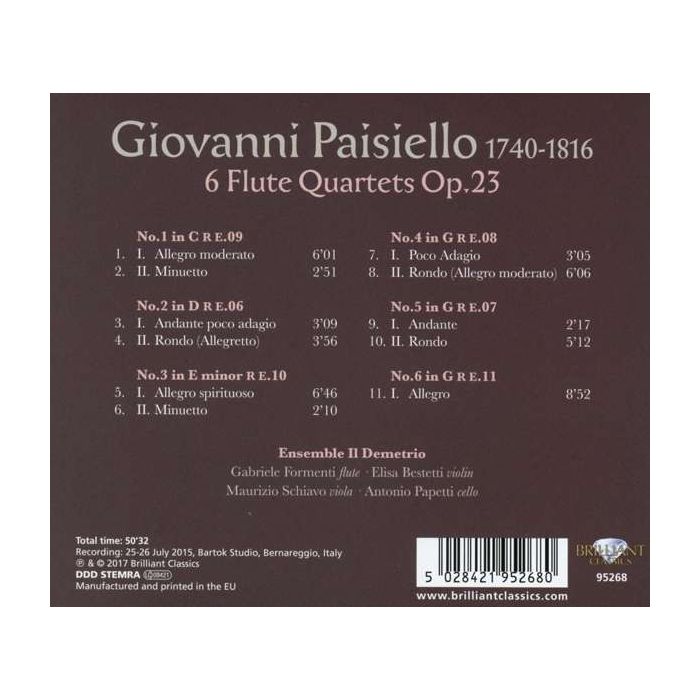 Paisiello: 6 Flute Quartets Op. 23 - slide-1