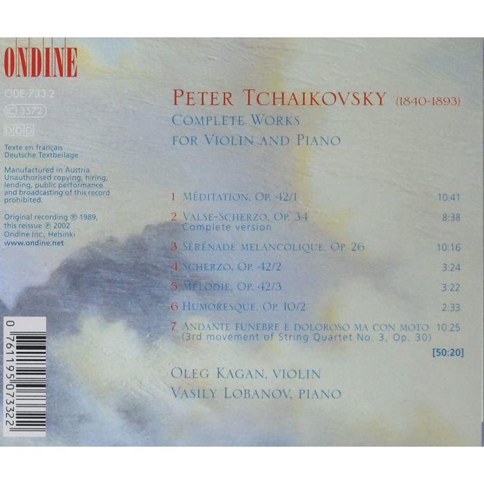 Tchaikovsky: Complete Works for Violin and Piano - slide-1